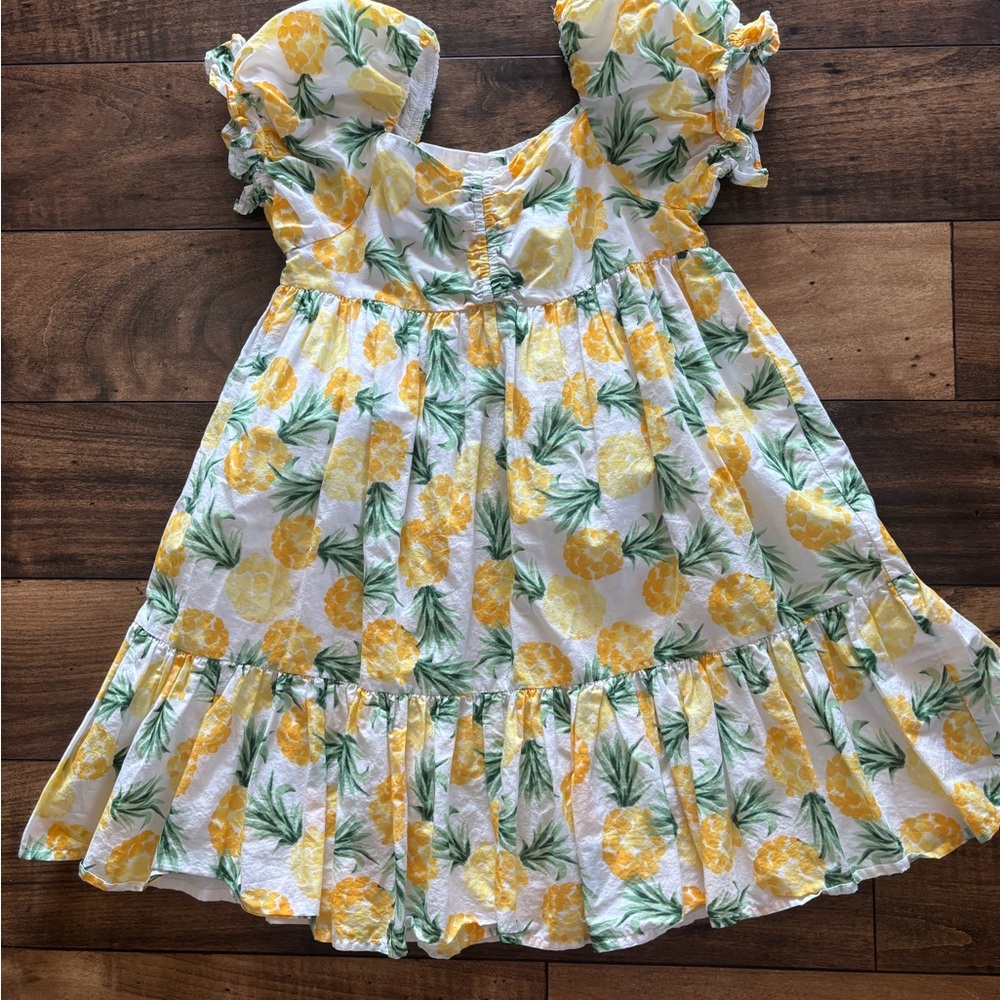 Janie and Jack pineapple Smocked Sundress